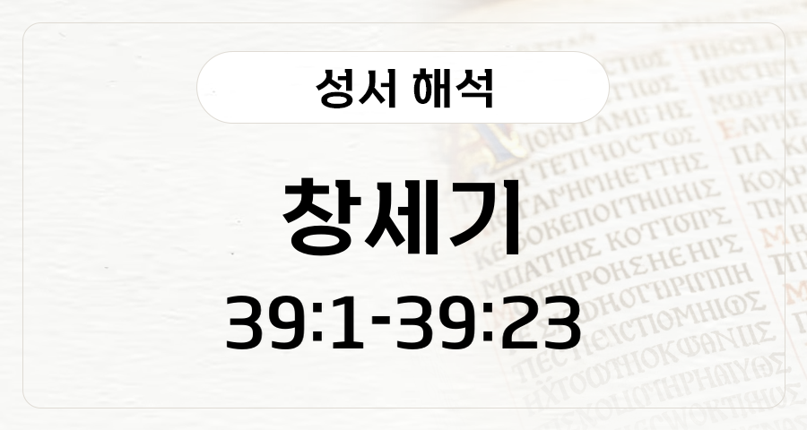창세기 39:1-23
