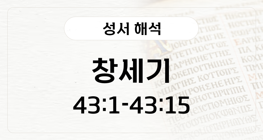 창세기 43:1-15