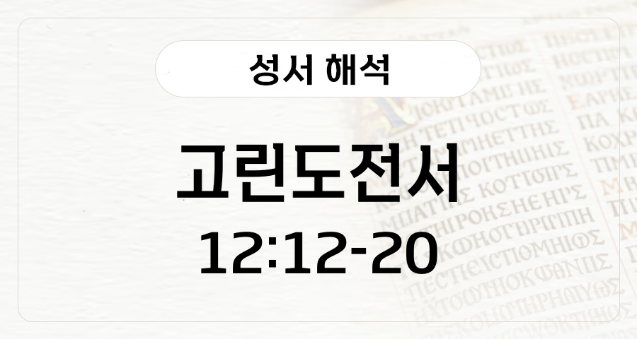 고린도전서 12:12-20